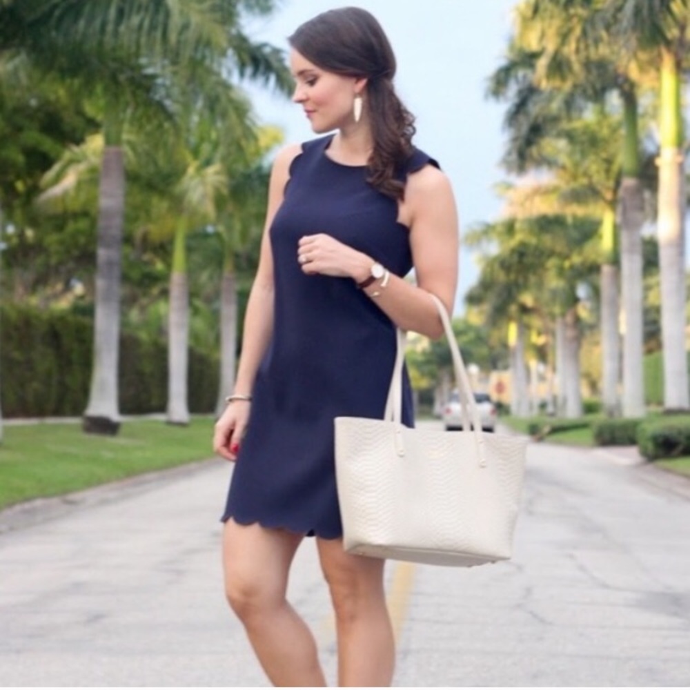 Scalloped Trim Dress